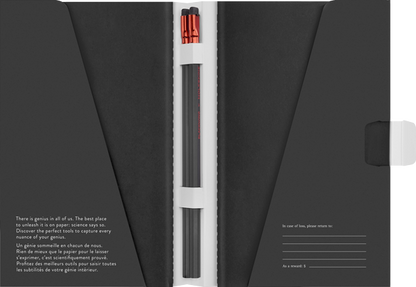 Set dibujo. 2 lápices blandos Blackwing + 2 cahier - Large - Negro - Lisa