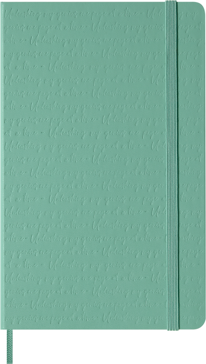Cuaderno Clásico - Tapa dura con relieve - Large - Verde Salvia - De rayas