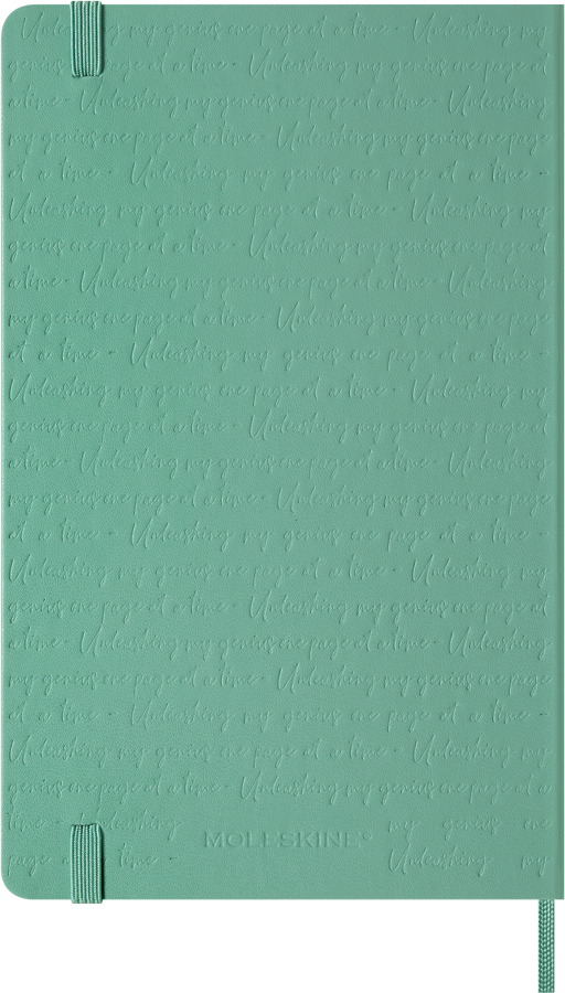 Cuaderno Clásico - Tapa dura con relieve - Large - Verde Salvia - De rayas