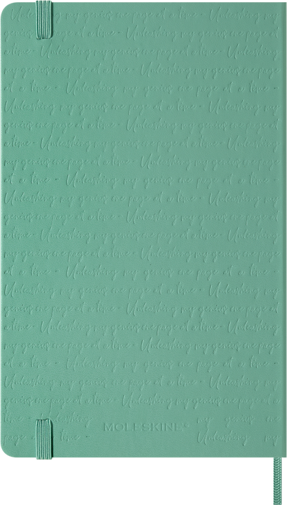 Cuaderno Clásico - Tapa dura con relieve - Large - Verde Salvia - De rayas