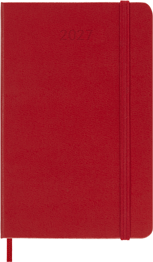 Agenda 2027 - Diaria - T. Dura - Pocket - Rojo escarlata