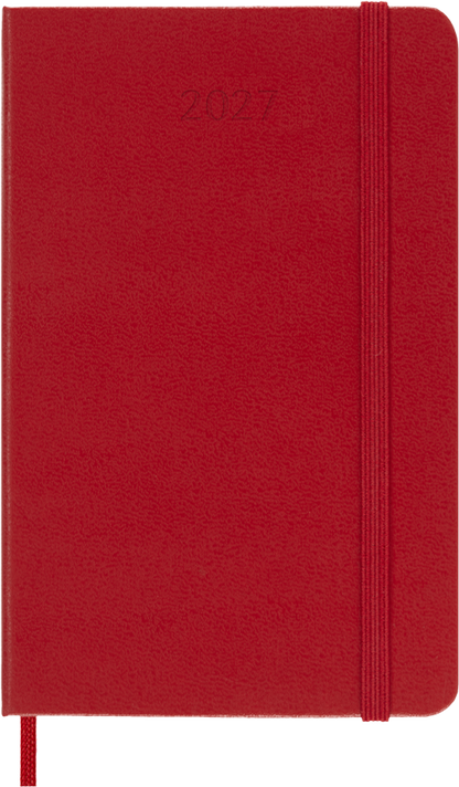 Agenda 2027 - Diaria - T. Dura - Pocket - Rojo escarlata