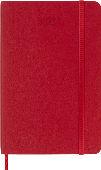 Agenda 2027 - Diaria - T. Blanda - Pocket - Rojo escarlata