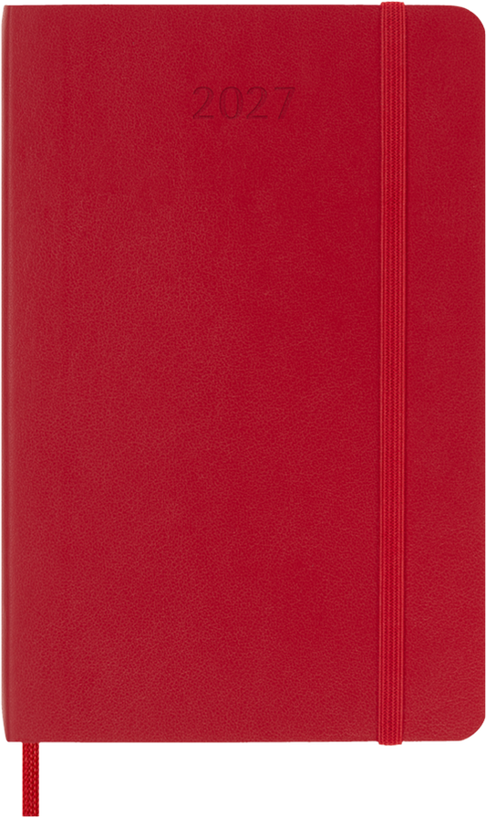 Agenda 2027 - Diaria - T. Blanda - Pocket - Rojo escarlata