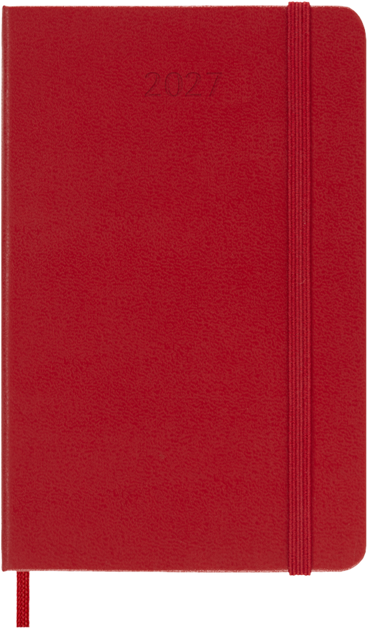 Agenda 2027 - Semanal - T. Dura - Pocket - Rojo escarlata