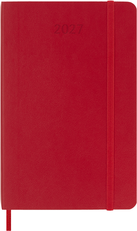 Agenda 2027 - Semanal - T. Blanda - Pocket - Rojo escarlata