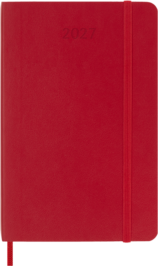 Agenda 2027 - Semanal - T. Blanda - Pocket - Rojo escarlata
