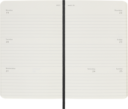 Agenda 2027 - Semanal horizontal - T. Blanda - Pocket - Negro