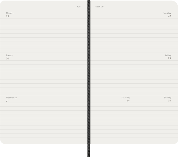 Agenda 2027 - Semanal horizontal - T. Blanda - Large - Negro