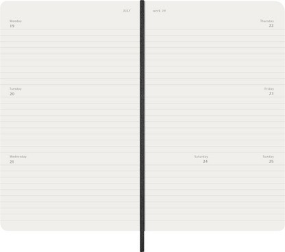 Agenda 2027 - Semanal horizontal - T. Blanda - Large - Negro