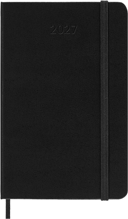 Agenda 2027 - Semanal horizontal - T. Dura - Pocket - Negro