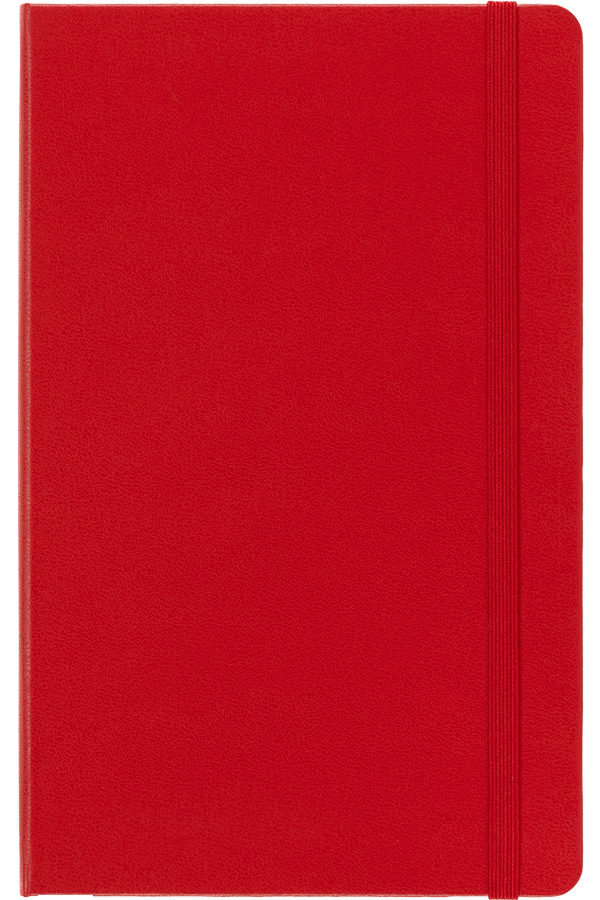 Cuaderno Clásico - Tapa Dura - Large - Rojo escarlata - De puntos