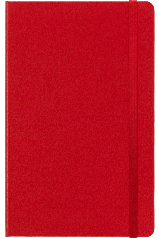 Cuaderno Clásico - Tapa Dura - Large - Rojo escarlata - De puntos