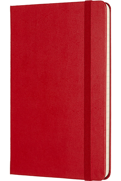 Cuaderno Clásico - Tapa dura - Medium - Rojo escarlata - De rayas