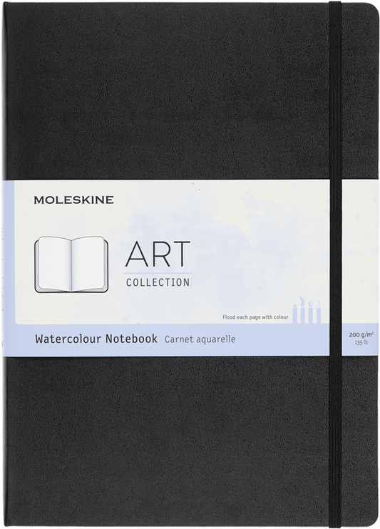 Cuaderno para acuarela - Tapa dura - A4 - Negro