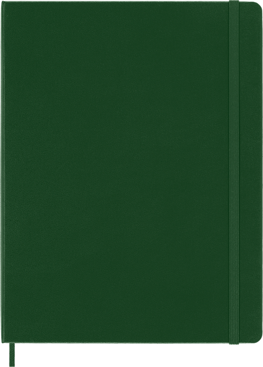 Cuaderno Clásico - Tapa Dura - XL - Verde mirto - De rayas