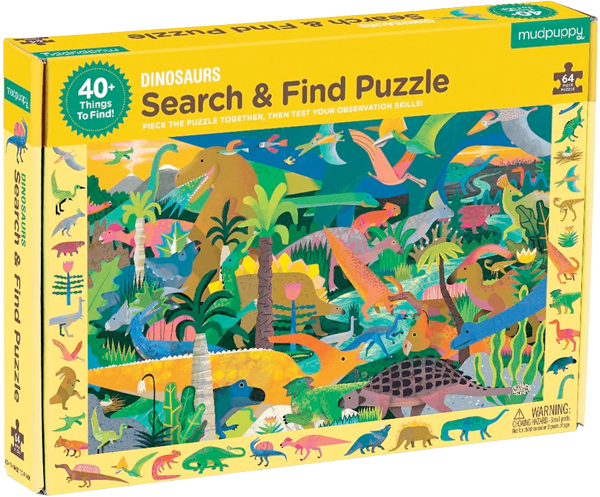 Puzzle Dinosaurs. Search & Find (64 piezas)
