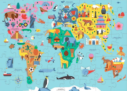 Puzzle Map of the World (78 piezas)