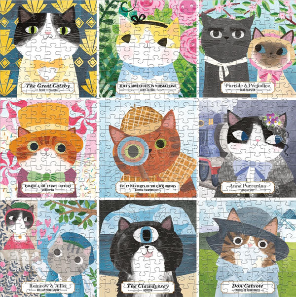 Puzzle Bookish Cats (500 piezas)