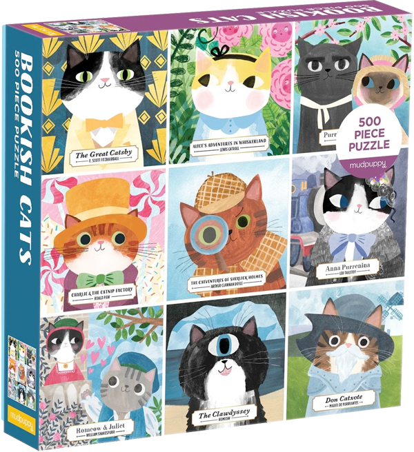 Puzzle Bookish Cats (500 piezas)