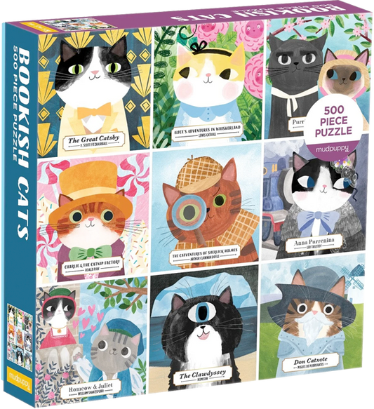Puzzle Bookish Cats (500 piezas)