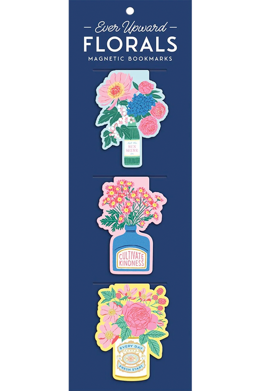 Marcapáginas Ever Upward Florals Shaped. Set de 3