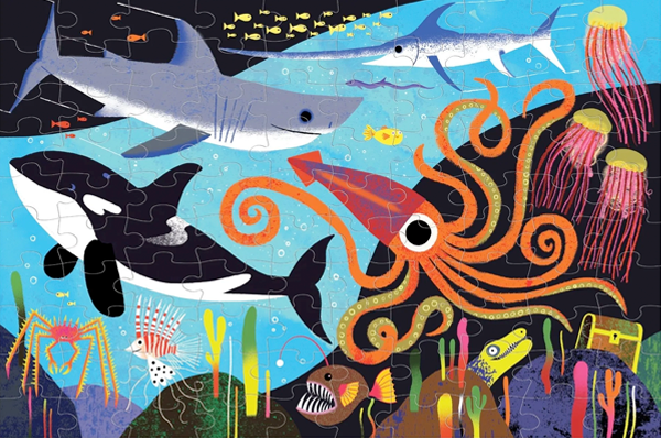 Puzzle Ocean Predators (100 piezas)