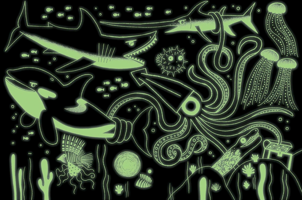 Puzzle Ocean Predators (100 piezas)