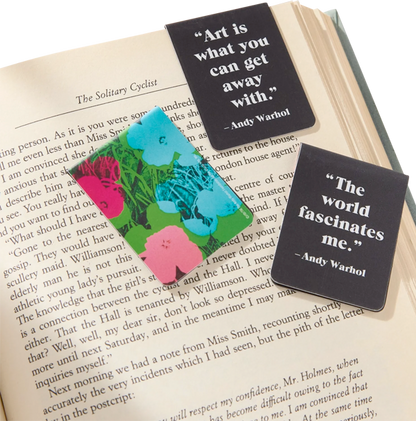 Marcapáginas Andy Warhol Flowers. Set de 3