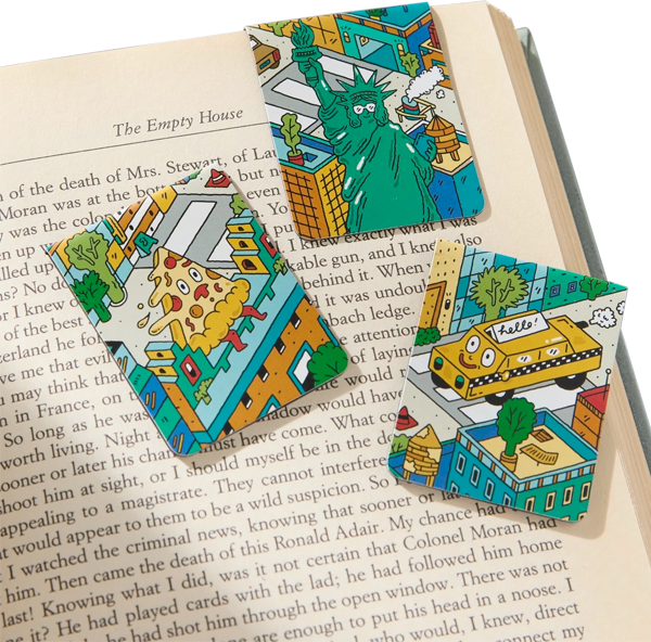 Marcapáginas Life In The Big Apple. Set de 3