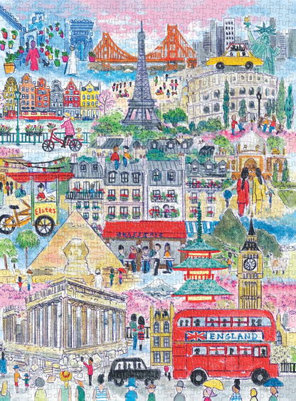 Puzzle Michael Storrings Cities Around the World (1000 piezas)
