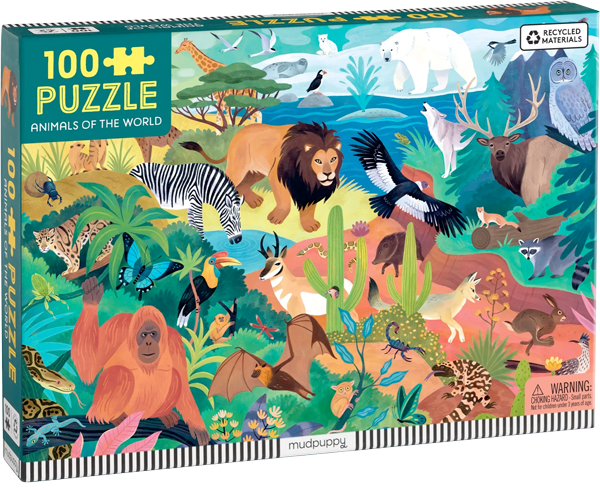 Puzzle Animales del mundo (100 piezas)