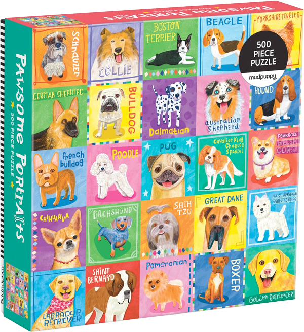 Puzzle Pawsome Portraits (500 piezas) Retratos impresionantes