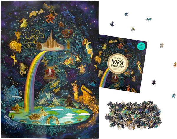 Puzzle The World of Norse Mythology (1000 piezas)