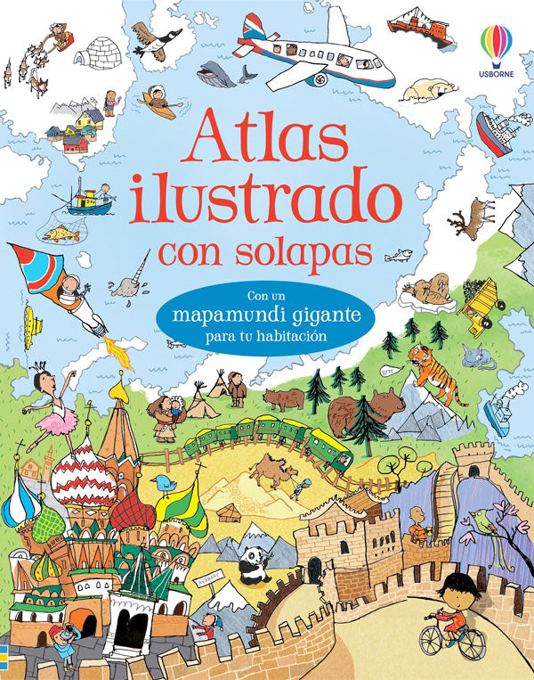 Atlas ilustrado con solapas