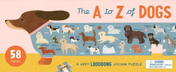 Puzzle The A to Z of Dogs (58 piezas)