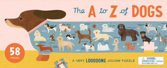 Puzzle The A to Z of Dogs (58 piezas)