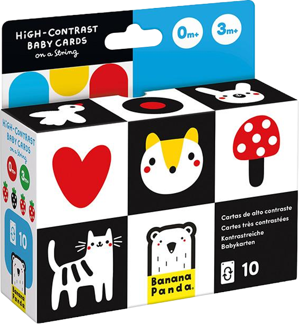 Tarjetas de alto contraste para bebés 0M+, 3M+