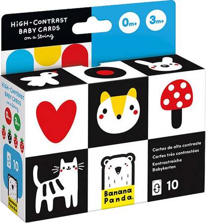 Tarjetas de alto contraste para bebés 0M+, 3M+