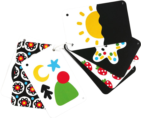 Tarjetas de alto contraste para bebés 0M+, 3M+