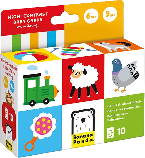 Tarjetas de alto contraste para bebés 6M+, 9M+