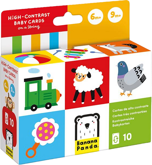 Tarjetas de alto contraste para bebés 6M+, 9M+