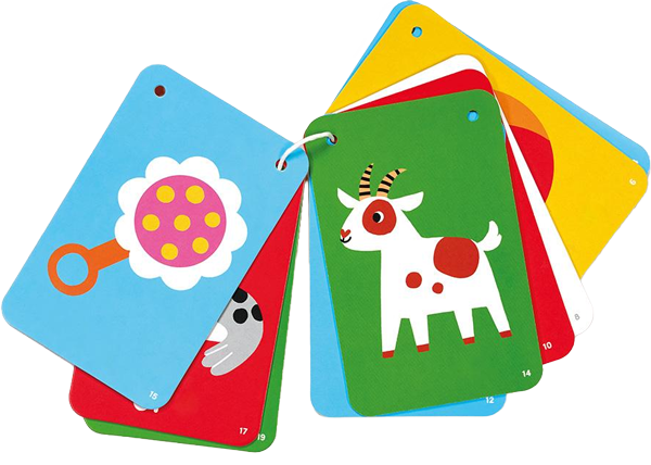 Tarjetas de alto contraste para bebés 6M+, 9M+