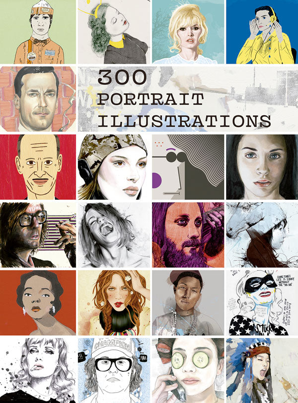 300 portrait illustrations