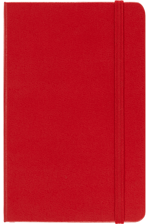 Cuaderno Clásico - Tapa Dura - Pocket - Rojo escarlata - De rayas
