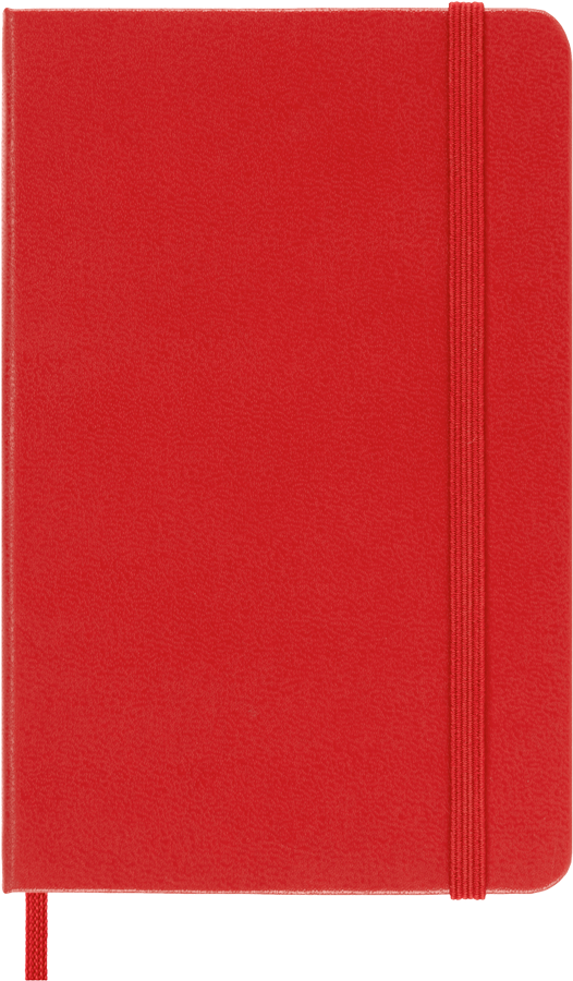 Cuaderno Clásico - Tapa dura - Pocket - Rojo escarlata - Lisa