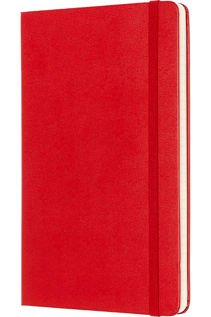 Cuaderno Clásico - Tapa dura - Large - Rojo escarlata - De rayas