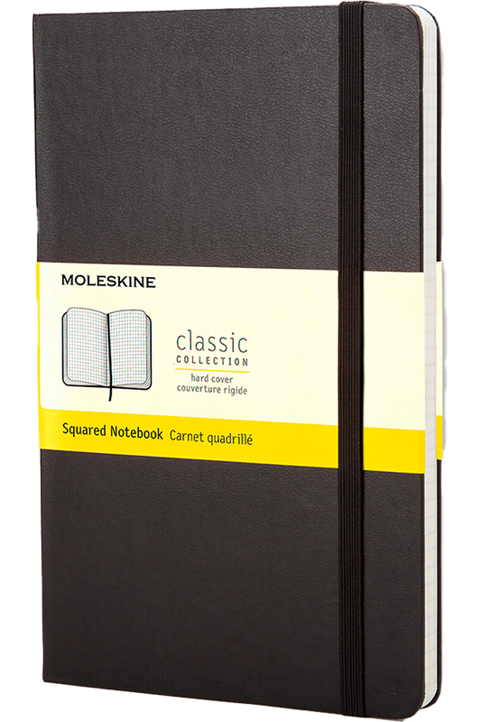 Cuaderno Clásico - Tapa dura - Large - Negro - Cuadriculada