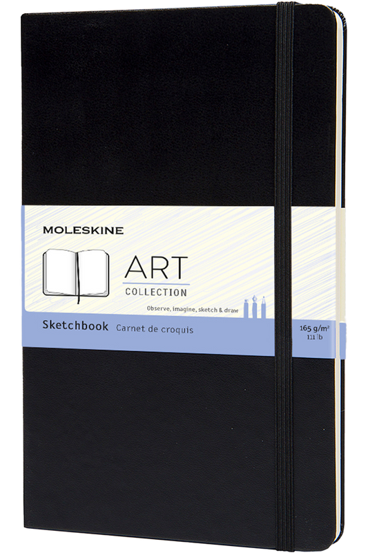 Cuaderno para dibujo - Tapa dura - Large - Negro