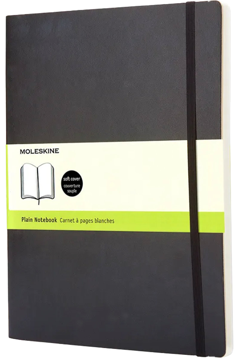 Cuaderno Clásico - Tapa Blanda - XL - Negro - Lisa